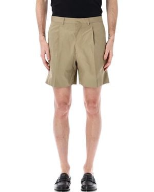 Prada Tailored Cotton Bermuda Shorts - Natural