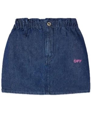 Off-White c/o Virgil Abloh Off Print Plain Denim Skirt - Blue