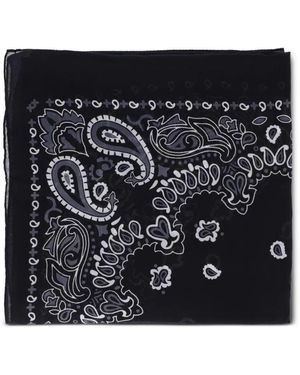 Destin Cotton "Quadra" 120X120 Cm Bandana Print - Black