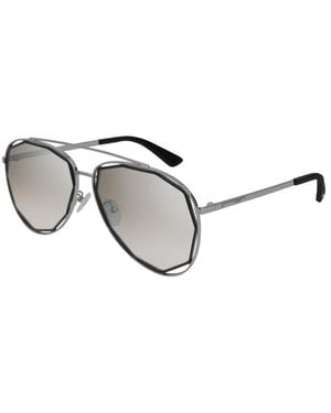 McQueen Mq0175Sa 004 Sunglasses - Metallic