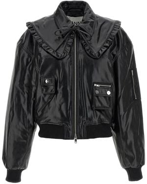 Ganni '7093 Future' Bomber Jacket - Black