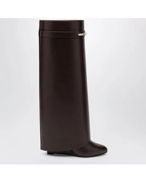 Givenchy Shark Pinch Leather Boots - Brown