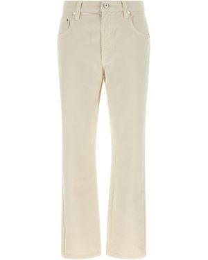Brunello Cucinelli 'Shiny Tab' Jeans - Natural