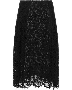 Fendi Macramé Lace Skirt - Black