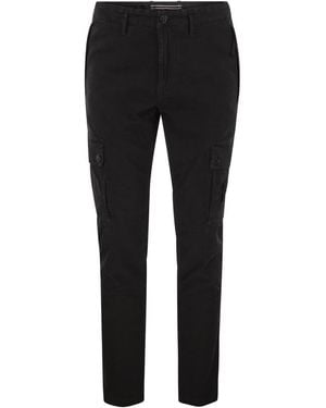 Stone Island Slim-Fit Cargo Trousers - Black