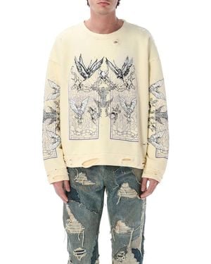 Who Decides War Distressed Ascension Sweatshirt - Natural