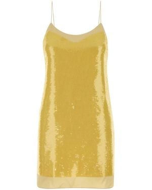 Gucci Embellished Acetate Blend Mini Dress - Yellow