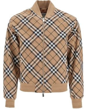 Burberry Embroidered Polyester Blend Bomber Jacket - Brown