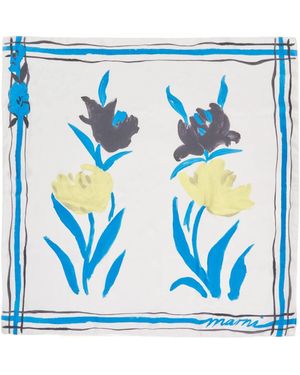 Marni Silk Woven Scarf - Blue