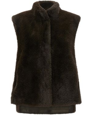 Lou Andrea Polyamide Sleeveless Jacket - Black