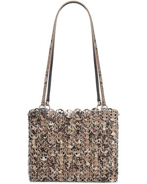 Rabanne Snake Calf Brass - White