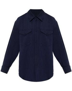 KENZO Virgin Wool Shirt - Blue