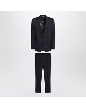 Dolce & Gabbana Single-Breasted Virgin Wool Suit - Black