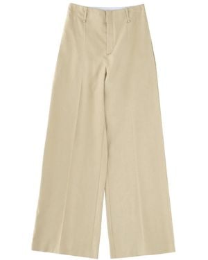 Alysi Linen Blend Tailored Pants - Natural