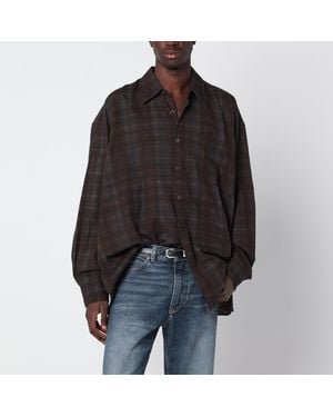 Our Legacy Borrowed Checked Cotton Shirt - Black