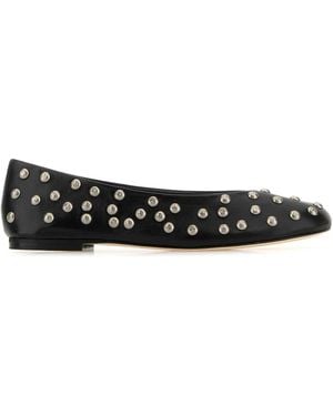 GIMAGUAS Leather Ballerinas - Black