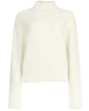 Liu Jo Ribbed Knit High Neck - White