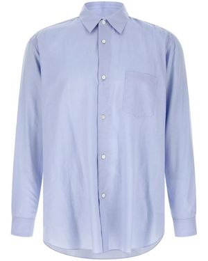 Ssstein Cotton And Silk Shirt - Blue