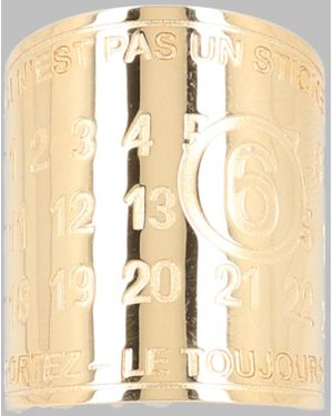 MM6 by Maison Margiela Anello Con Logo - Metallic