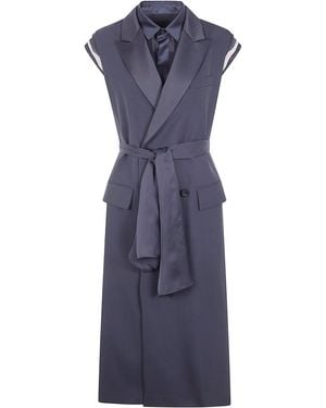 Sacai Suiting Vest - Blue