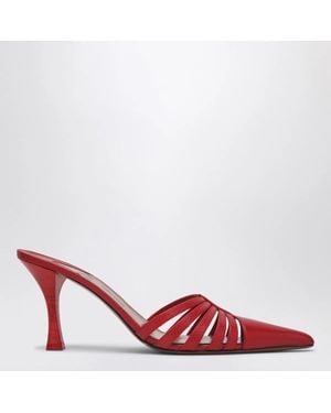 Paris Texas Leather Mule Nadia - Red