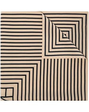 TOTEME Signature Monogram Silk Scarf Scarf - White