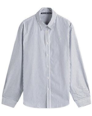 Acne Studios Sunnie Striped Heavy Poplin Shirt - Blue