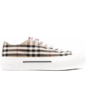 Burberry Check Sneakers - White
