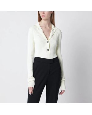 Entire studios High-Neck Henley Top - White