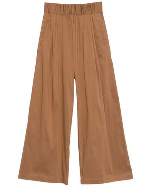 Semicouture Jhonny Cotton Pants - Brown