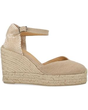 Castañer Castañer Cotton Leather Heel - Natural