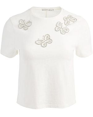 Alice + Olivia Cindy Cut-Out T-Shirt - White