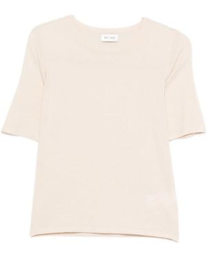 Soft Goat Round Neck Short Sleeves - Natural
