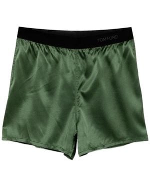 Tom Ford Silk Pajama Shorts - Green