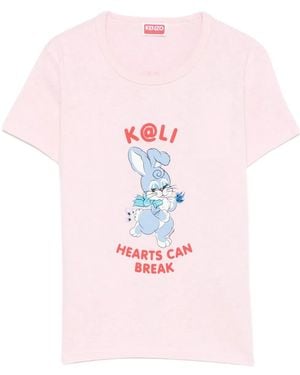 KENZO Cotton T-Shirt - Pink