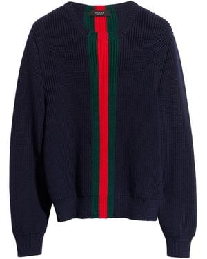 Gucci Jumper With Web - Blue