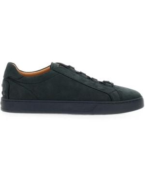 Tod's Nabuk Leather Sneakers - Blue