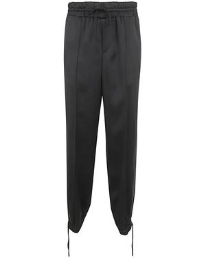 Jil Sander Relaxed Fit Jogging Pant With Tuxedo Band - Black