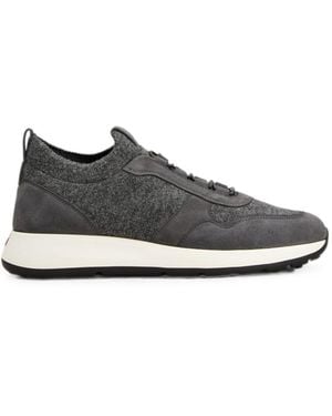 Tod's Leather And Knit Sneakers - White