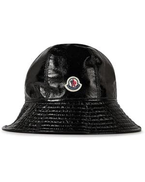 Moncler Logo Patch Bucket Hat - Black