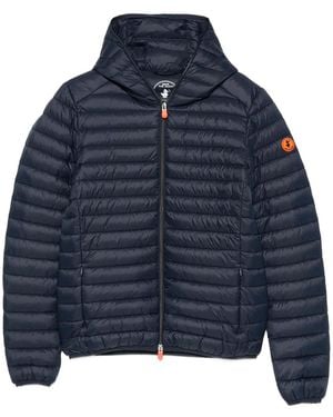 Save The Duck Donald Quilted Hooded Jacket - Blue