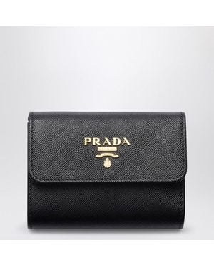 Prada Small Saffiano Wallet - Black