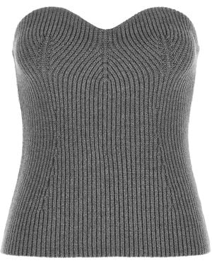 Jil Sander Off The Shoulder Top - Grey