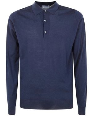John Smedley "Belper" Shirt Ls - Blue