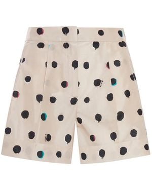 Fendi Polka Dot Moth Shorts - Natural