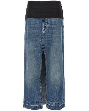 Stella McCartney Tuxedo Band Skirt - Blue