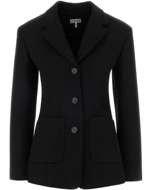 Loewe Wool Blend Blazer - Black