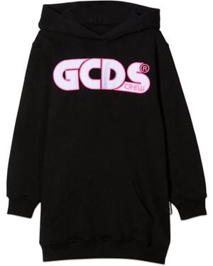 Gcds Oversize Hoodie Girl - Black