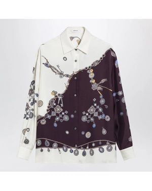 Versace Stolen Jewels Printed Shirt - Purple