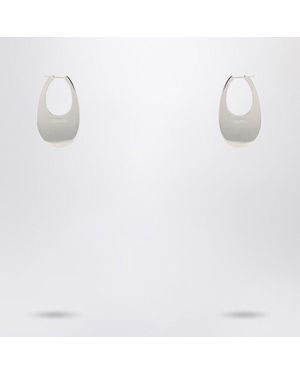 Coperni Large Swipe Earrings - White